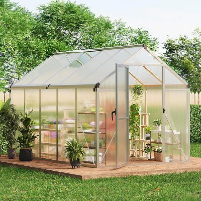 Acekool szklarnia aluminiowa 6×10 ft z rynnami